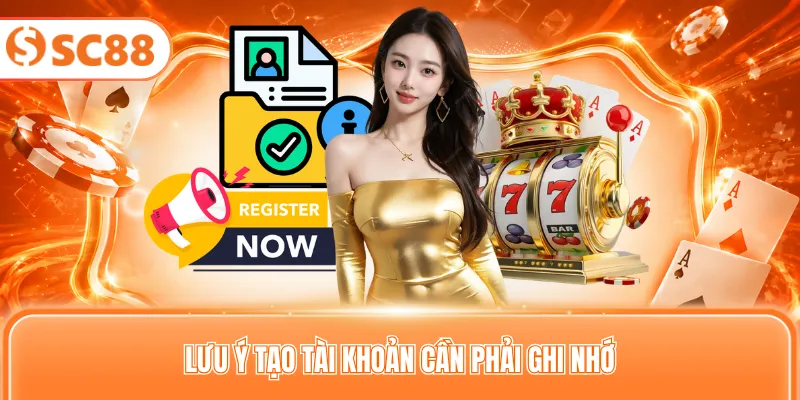 Lưu ý tạo tài khoản cần phải ghi nhớ