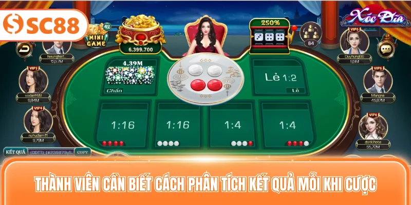 Thành viên cần biết cách phân tích kết quả mỗi khi cược